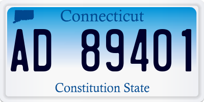 CT license plate AD89401