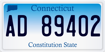 CT license plate AD89402