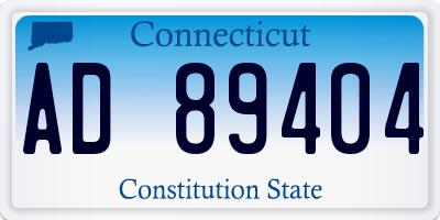 CT license plate AD89404
