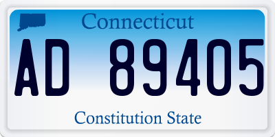 CT license plate AD89405