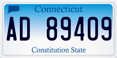 CT license plate AD89409
