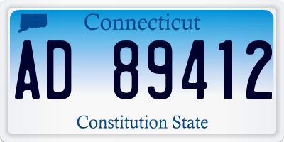 CT license plate AD89412