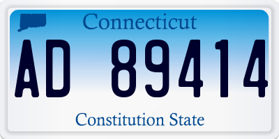 CT license plate AD89414