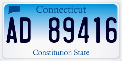CT license plate AD89416