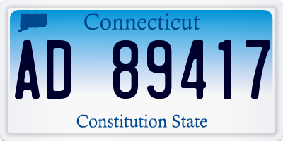 CT license plate AD89417