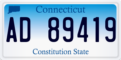 CT license plate AD89419