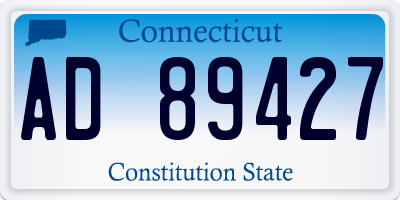 CT license plate AD89427