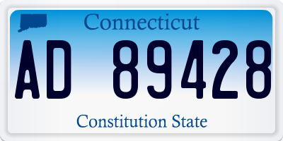 CT license plate AD89428