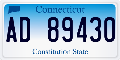 CT license plate AD89430