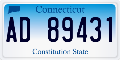 CT license plate AD89431
