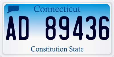 CT license plate AD89436