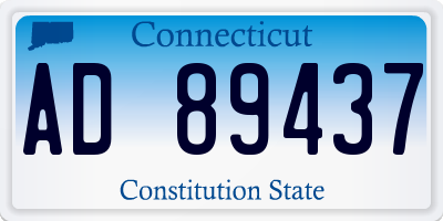 CT license plate AD89437