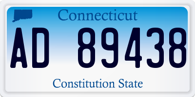 CT license plate AD89438