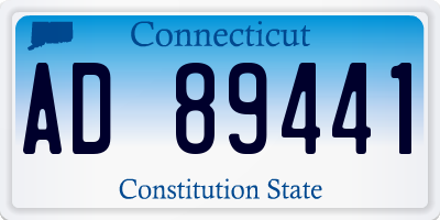 CT license plate AD89441