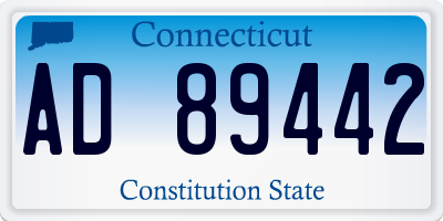 CT license plate AD89442