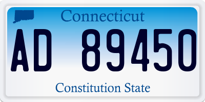CT license plate AD89450
