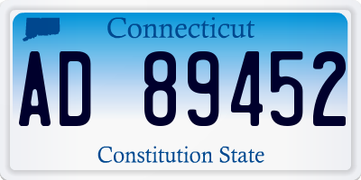 CT license plate AD89452