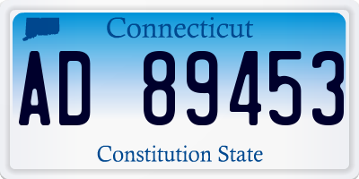 CT license plate AD89453