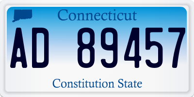 CT license plate AD89457