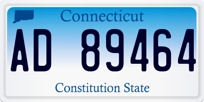 CT license plate AD89464