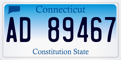 CT license plate AD89467