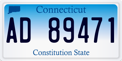 CT license plate AD89471