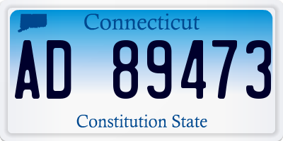CT license plate AD89473