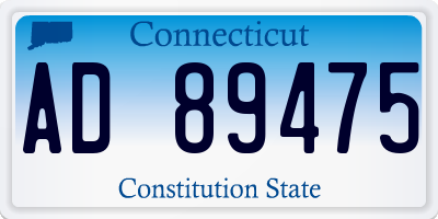 CT license plate AD89475