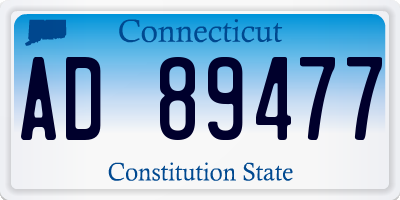 CT license plate AD89477