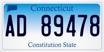 CT license plate AD89478