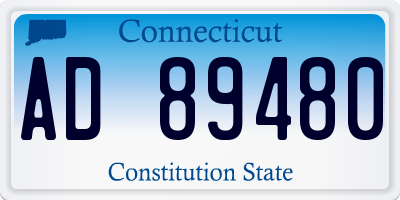 CT license plate AD89480