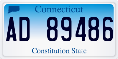 CT license plate AD89486