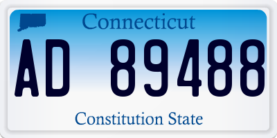 CT license plate AD89488