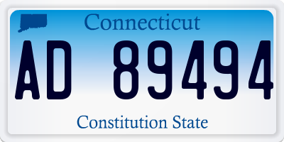 CT license plate AD89494