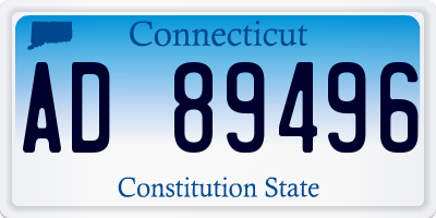 CT license plate AD89496