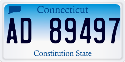 CT license plate AD89497