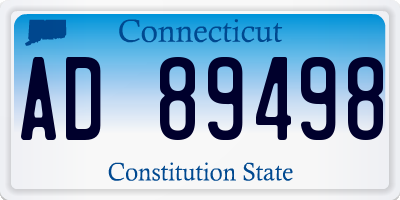 CT license plate AD89498