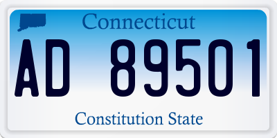 CT license plate AD89501