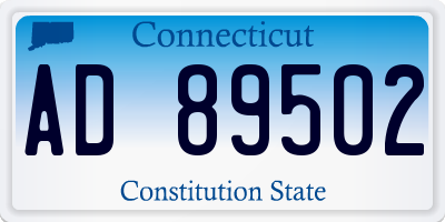 CT license plate AD89502