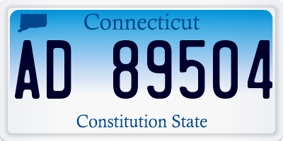 CT license plate AD89504
