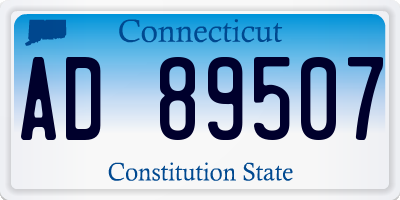 CT license plate AD89507