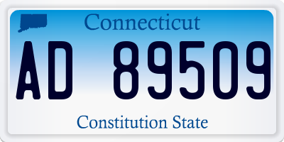 CT license plate AD89509