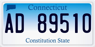 CT license plate AD89510
