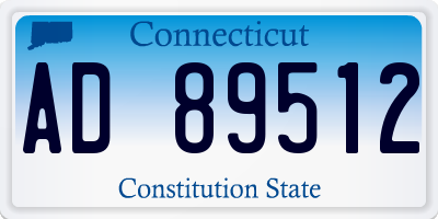 CT license plate AD89512