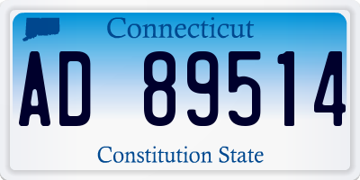 CT license plate AD89514