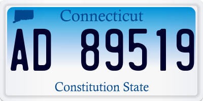 CT license plate AD89519