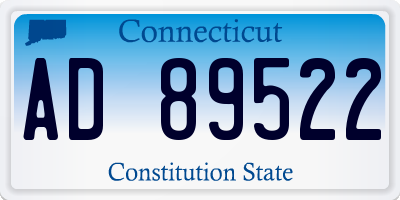 CT license plate AD89522