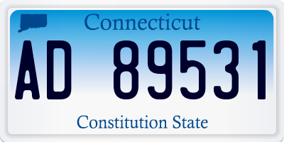 CT license plate AD89531