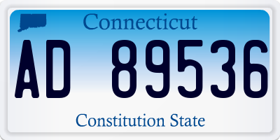 CT license plate AD89536