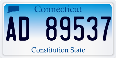 CT license plate AD89537